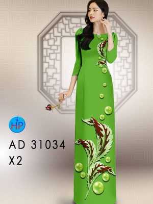 Vải Áo Dài Hoa In 3D AD 31034 25